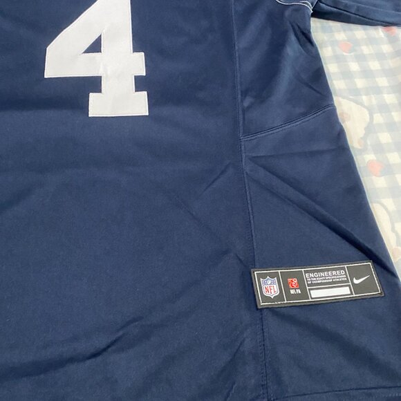 Dallas Cowboys Blue And White Jersey Prescott No. 4 - Picture 3 of 8